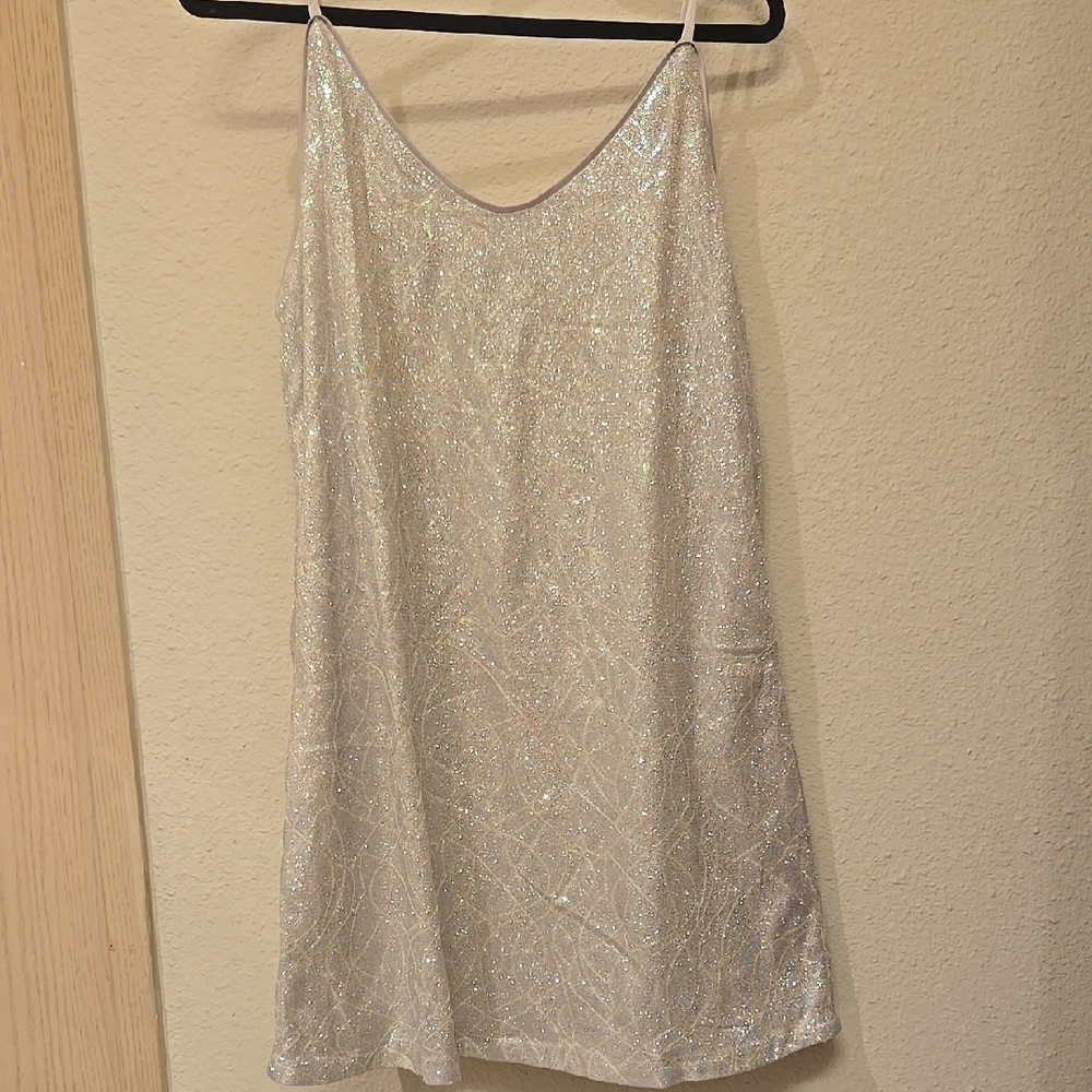 Allegra K Sequin Slip Dress